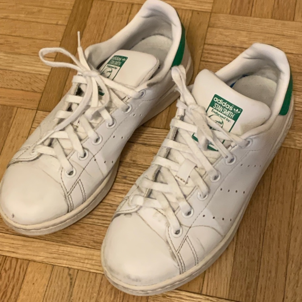 adidas stansmith White Sneakers with Green Accent
